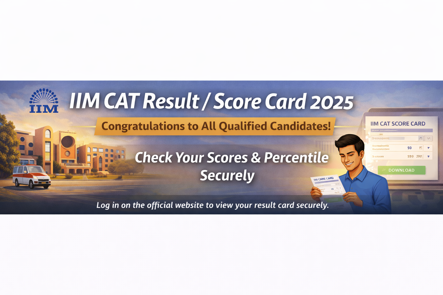 IIM CAT Result & Score Card Result 2025